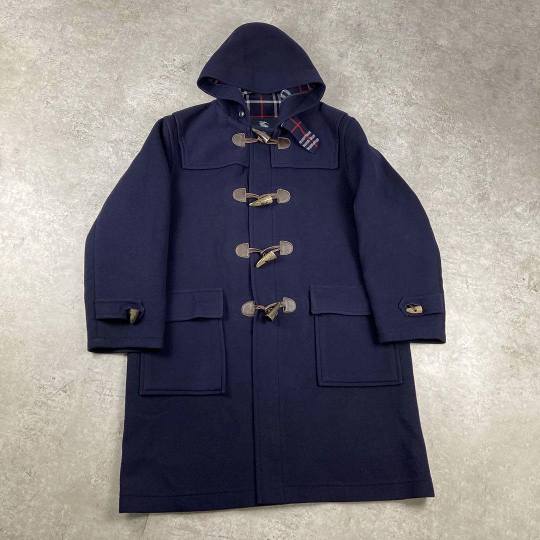 BURBERRY バーバリーロンドン　ダッフルコート　L カシミヤ混　ネイビー