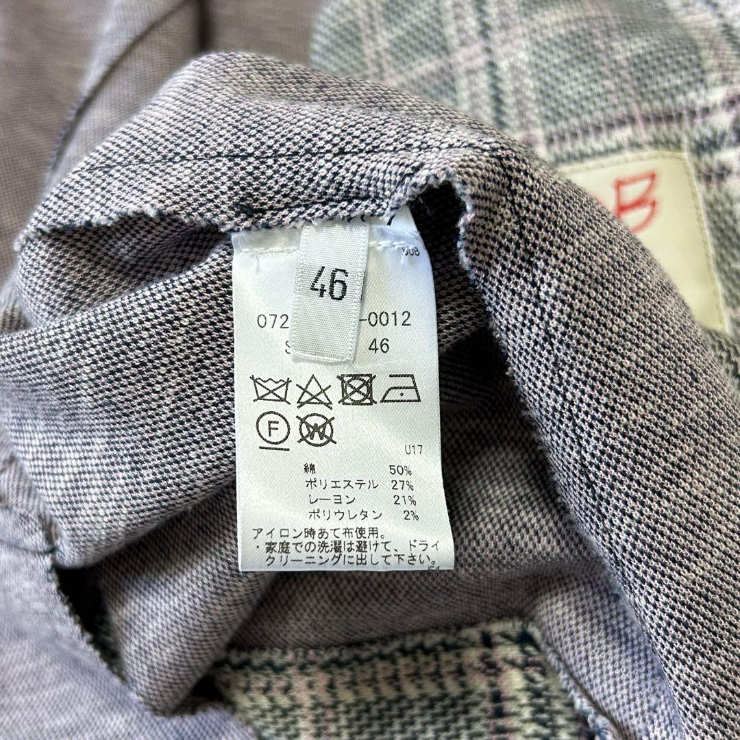 美品 bob ボブ イタリア製 コットン ジャージー アンコン ジャケット46