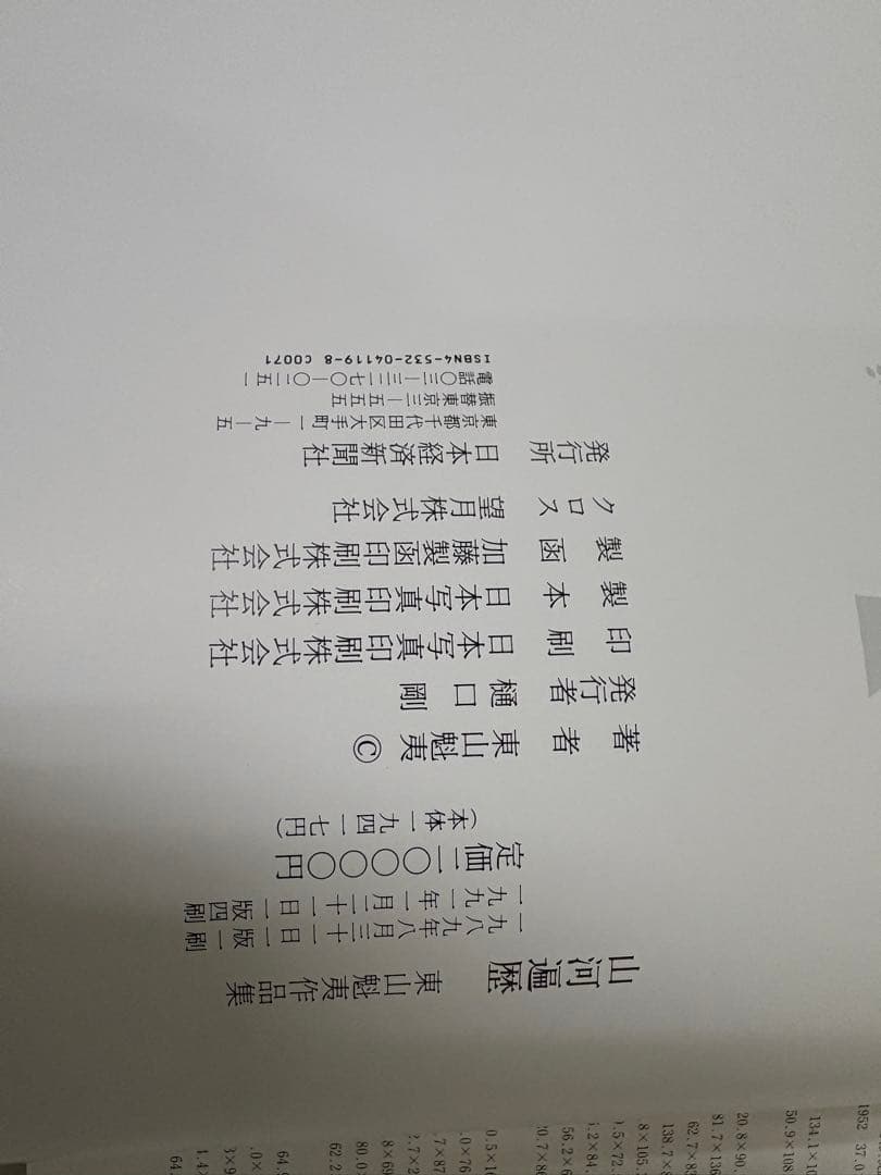 山河遍歴　東山魁夷作品集　日本経済新聞社