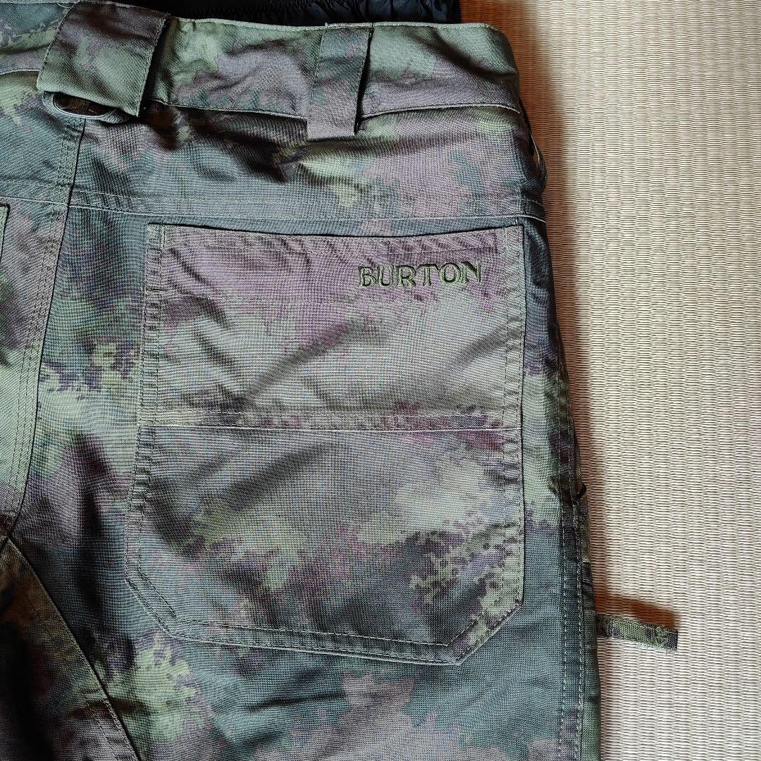 美品 BURTON 迷彩 スノーボードウェア 上下セット メンズM
