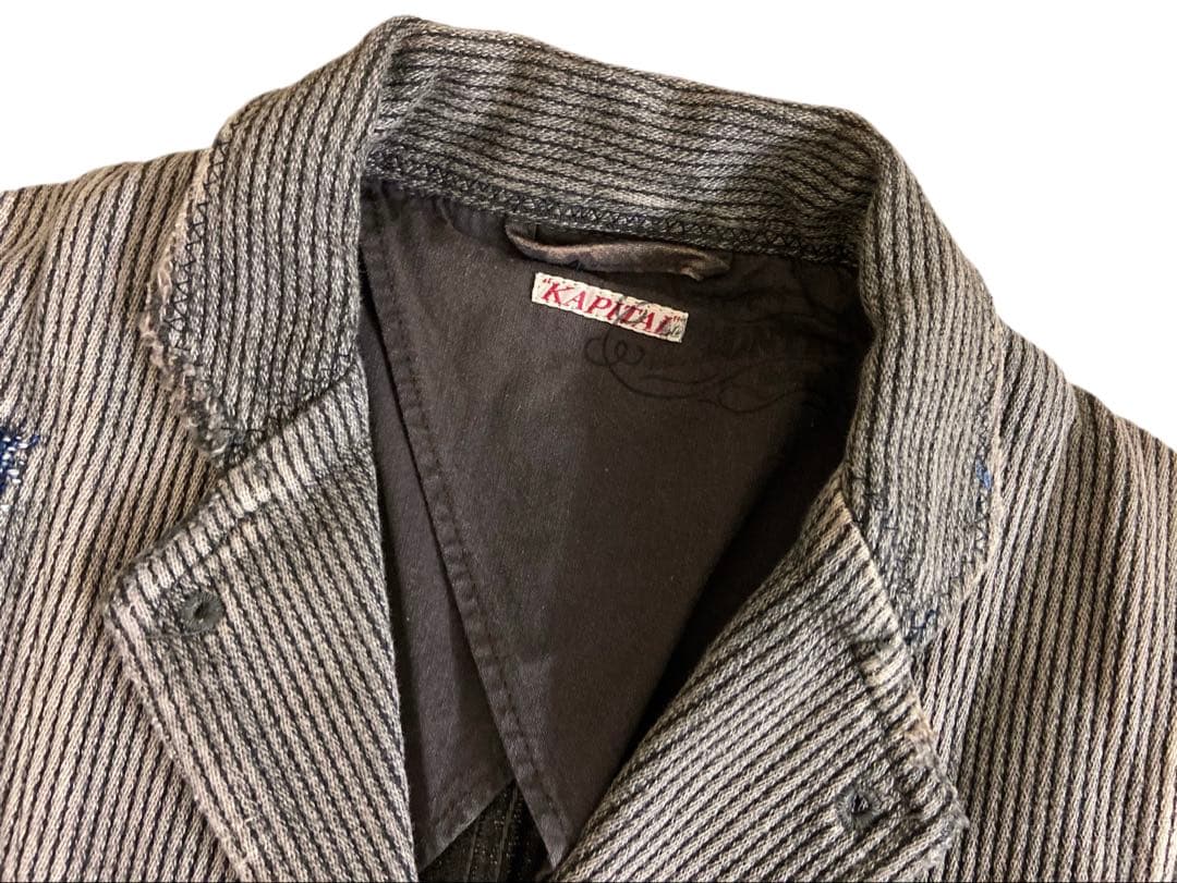 KAPITAL KOUNTRY 刺し子 加工 レザー パッチ ジャケット