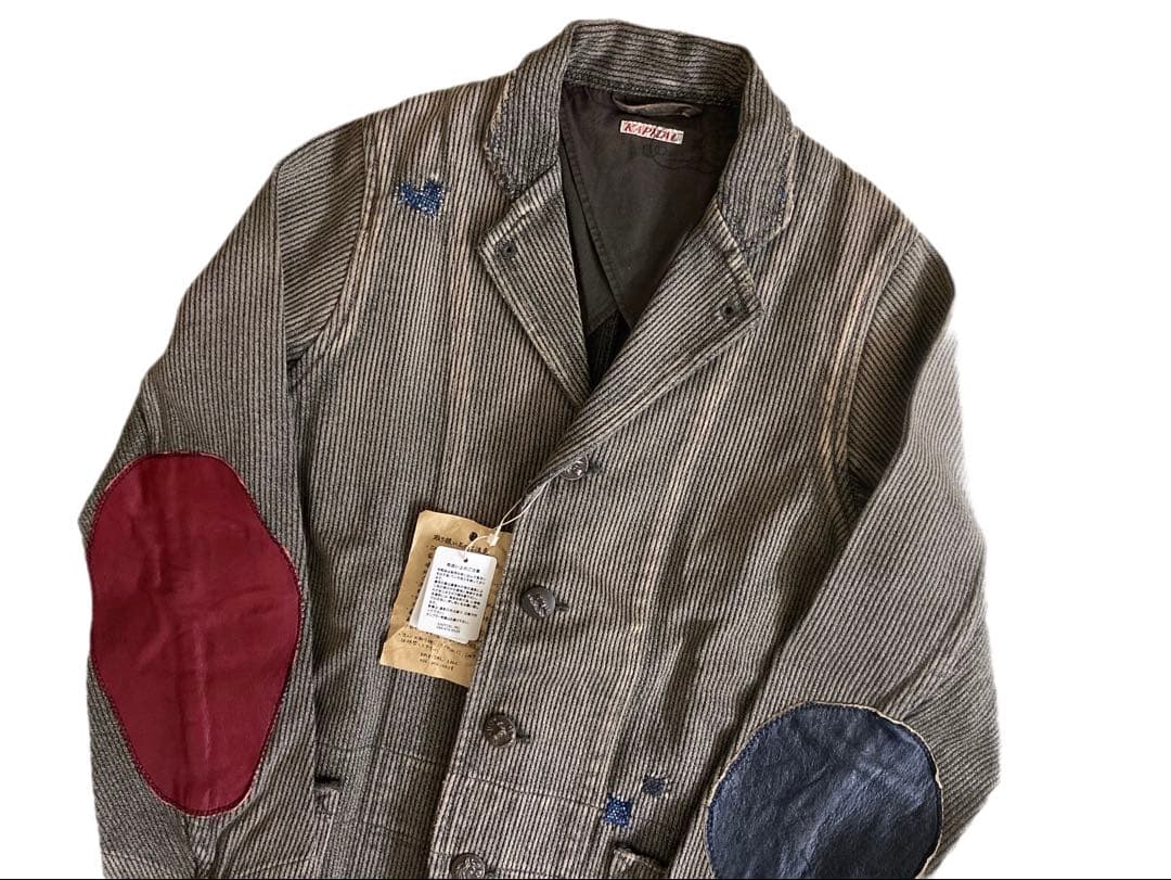 KAPITAL KOUNTRY 刺し子 加工 レザー パッチ ジャケット