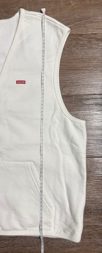 【シュプリーム】Supreme ホワイト コットン ベスト S メンズ　無地　白