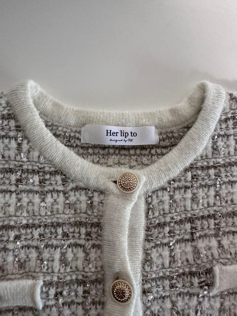 トップス Herlipto Bristol Tweed Knit Cardigan