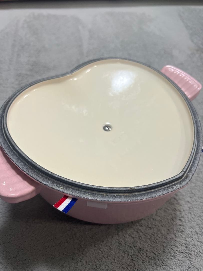ルクルーゼ ココットダムール ピンク 両手鍋 ハート シフォンピンク