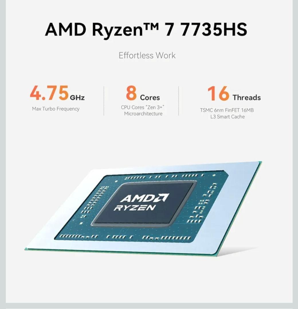 ミニPC Beelink EQR6 Ryzen 7 7735hs 24GB 500GB