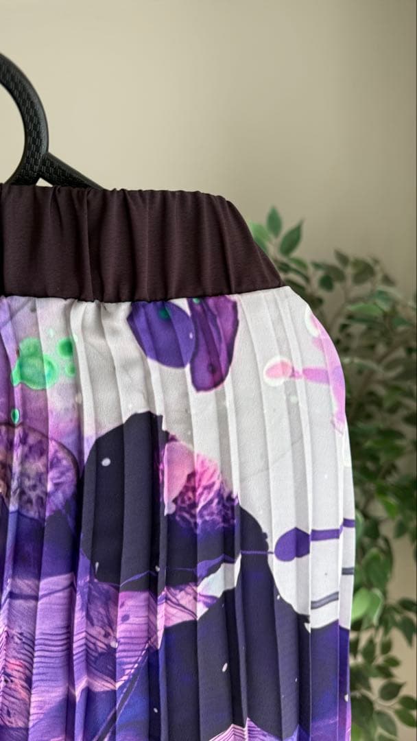 スカート RADIO EVA Graffiti Pleated Skirt PURPLE