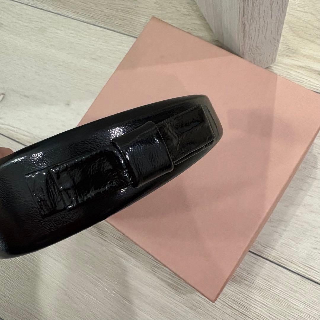 miumiu リボン　カチューシャ　黒