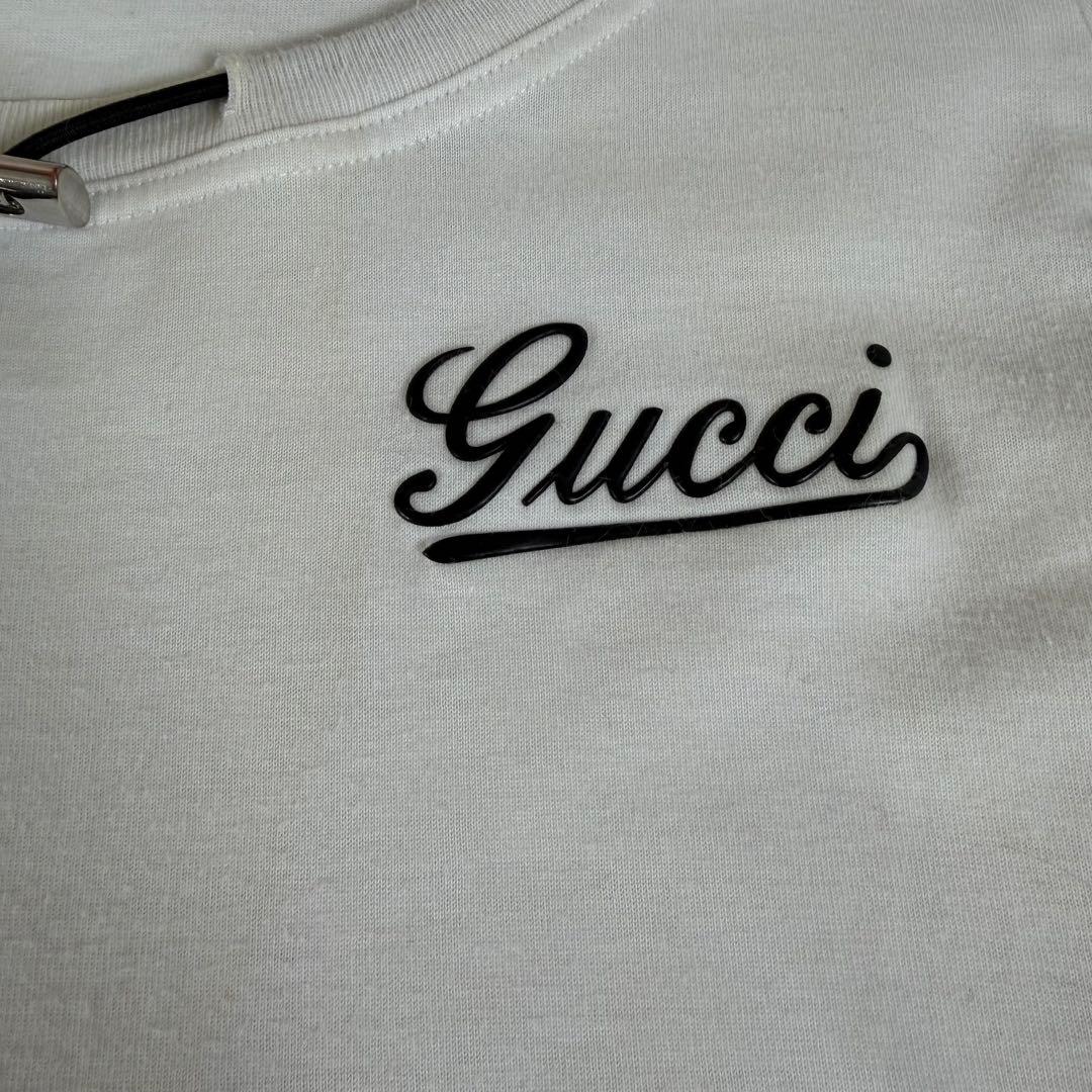 レア✨正規品✨グッチ　Tシャツ　カットソー　ドローコードネック　ホワイト　白