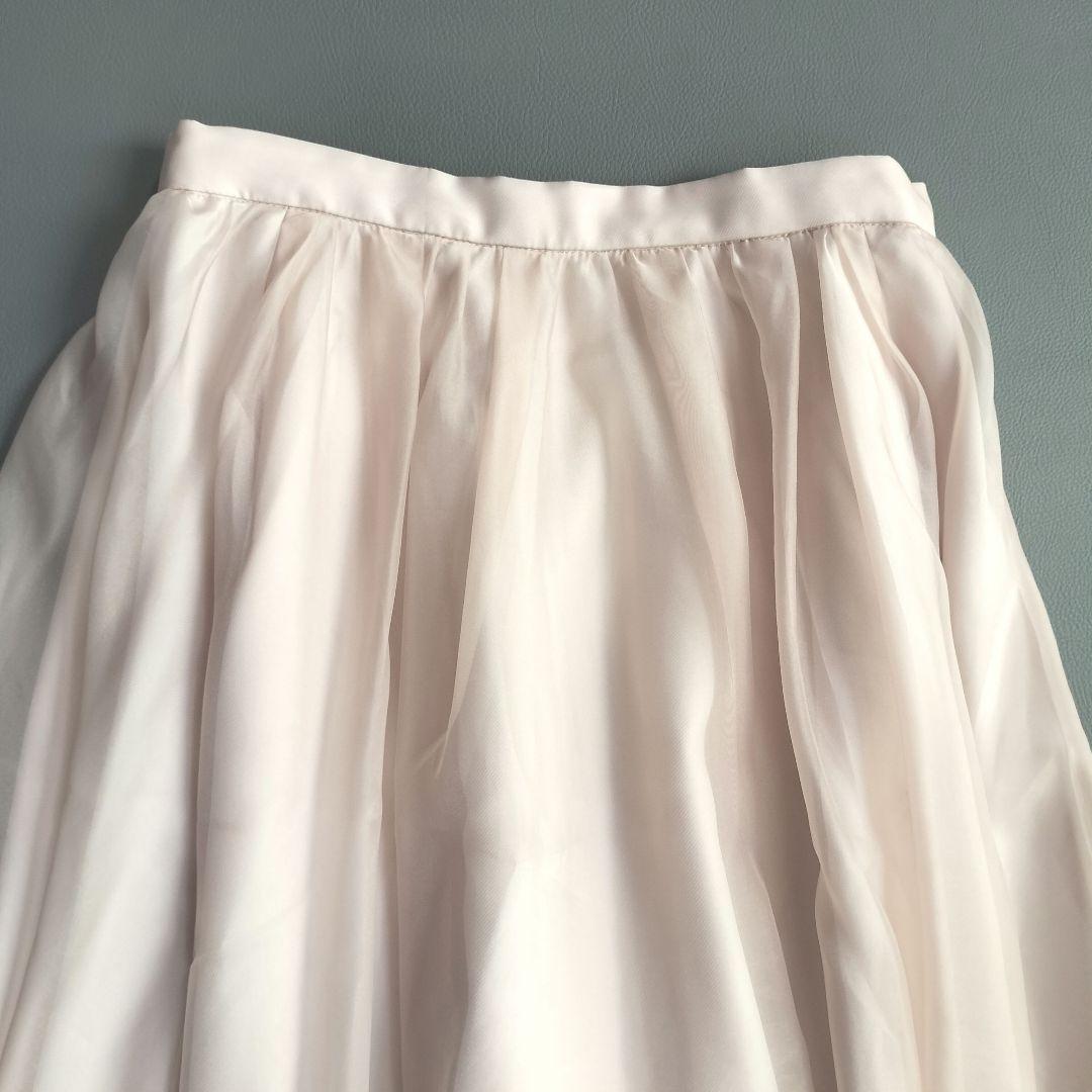 CELFORD セルフォード シアーボリュームスカート 24SS ピンクベージュ
