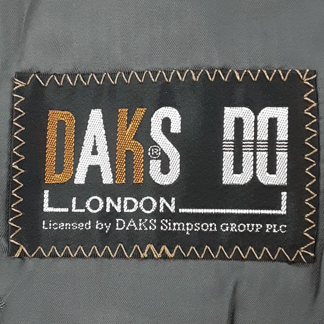 美品◎DAKS ダックス テーラードジャケット グレー チェック 日本製 総裏地