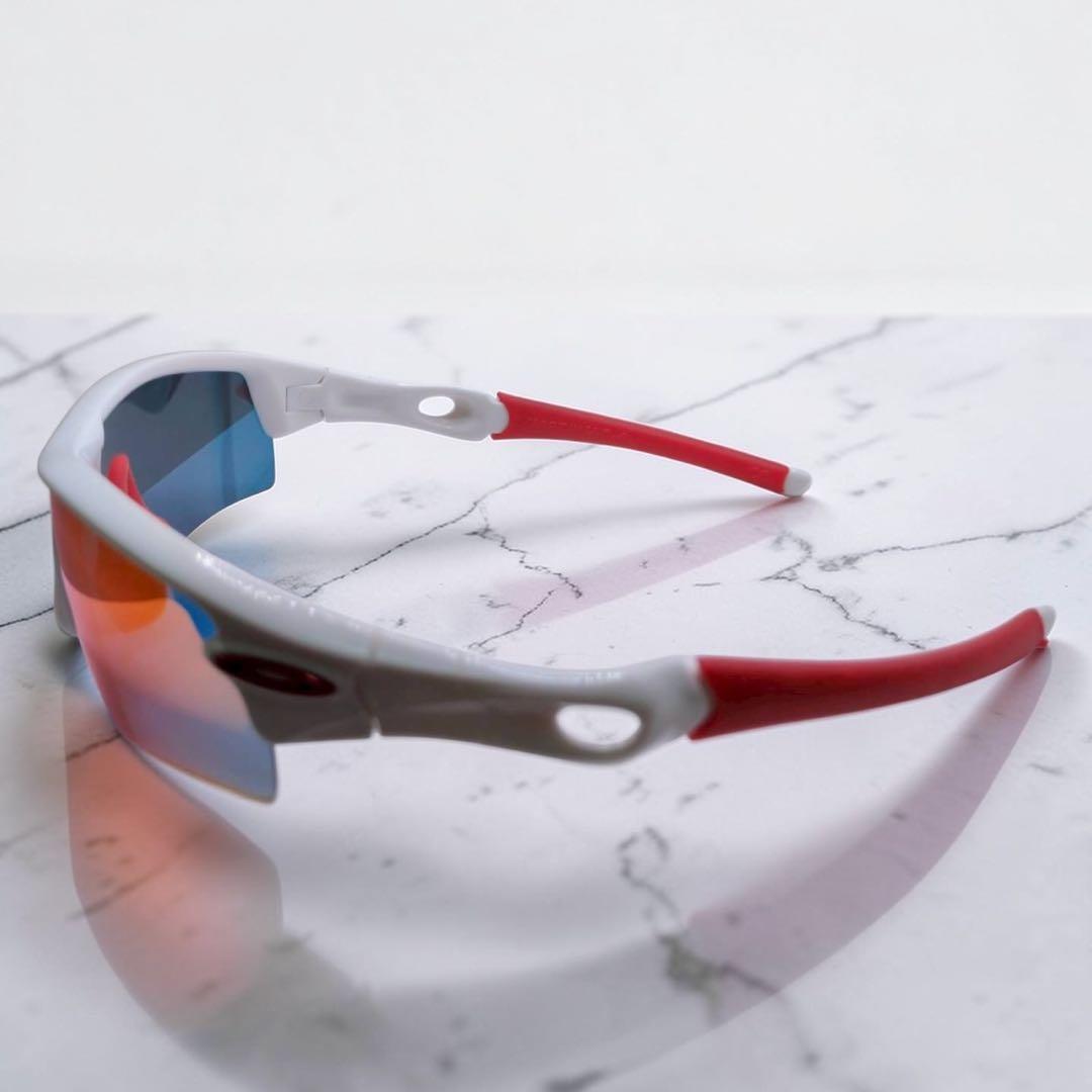 オークリー OAKLEY スポーツサングラス レーダーロックパス　赤　ホワイト