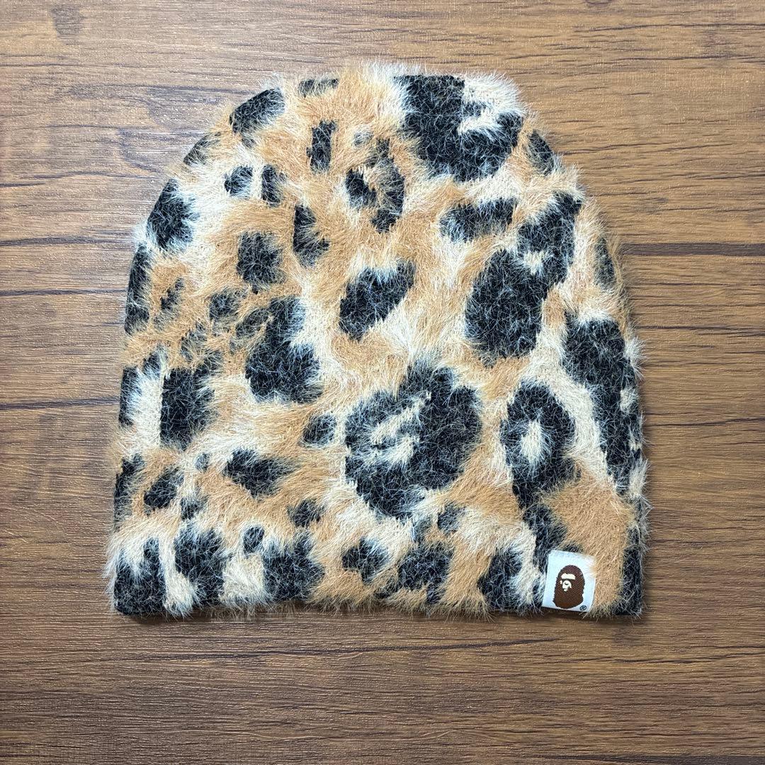 帽子 25AW BAPE WILD LEOPARD APE FACE KNIT CAP