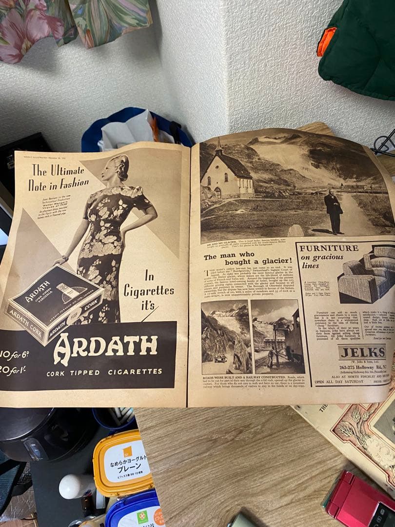 アンティーク英国雑誌Weekly Illustrated 1937レア貴重当時物