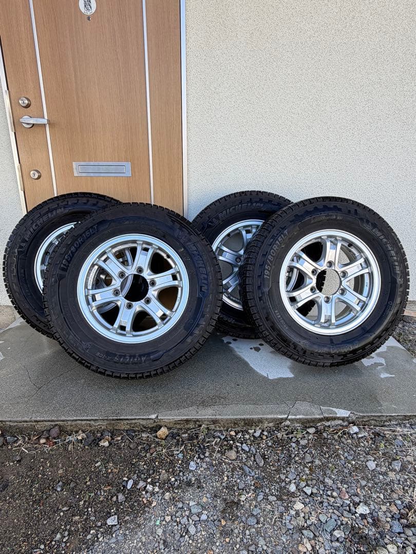 ③バリ溝 ホイール付 195/80/R15LT ミシュラン アジリス X-ICE