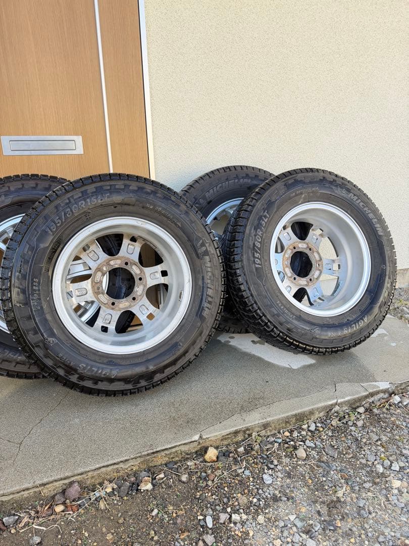③バリ溝 ホイール付 195/80/R15LT ミシュラン アジリス X-ICE