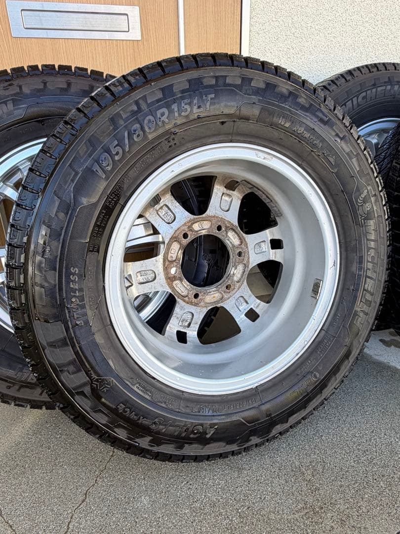 ③バリ溝 ホイール付 195/80/R15LT ミシュラン アジリス X-ICE