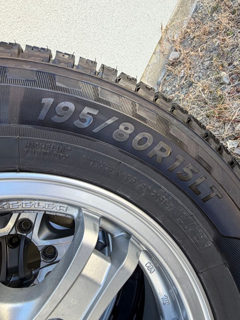 ③バリ溝 ホイール付 195/80/R15LT ミシュラン アジリス X-ICE