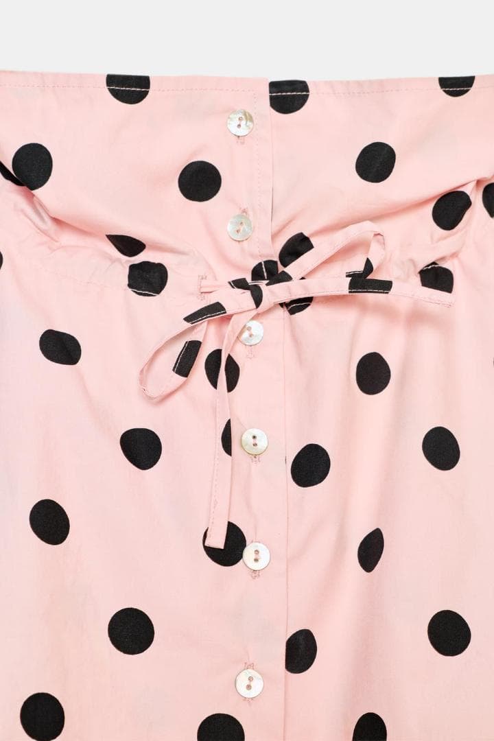 新品 ZARA ドットプリントジャケット ライトピンク色 M