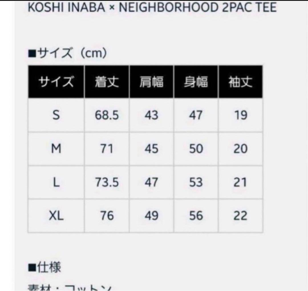 XL【即日発送・送料無料】neighborhood B'z 稲葉浩志Tシャツ