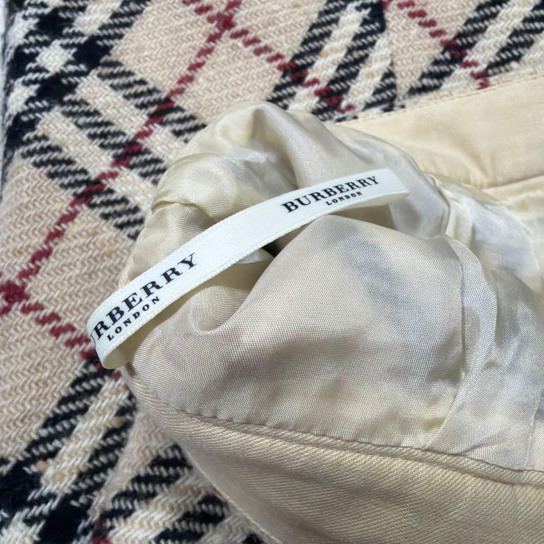 美品 BURBERRY LONDON ノバチェック ウール ロングスカート