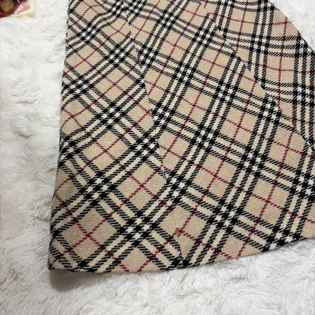美品 BURBERRY LONDON ノバチェック ウール ロングスカート