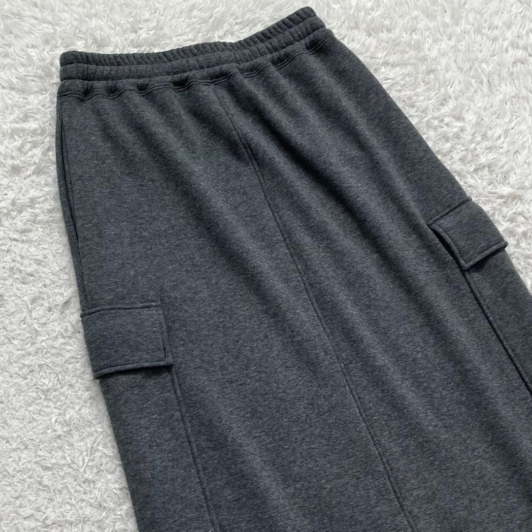 25AW✨未使用級✨AP STUDIO ウォームスウェットカーゴスカート グレー