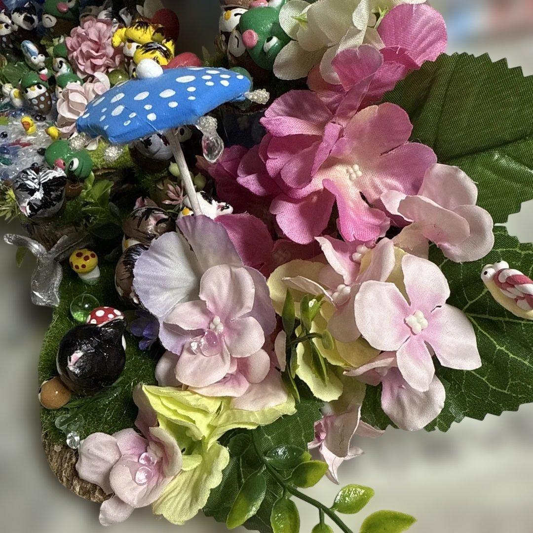 どんぐりアート♡癒しのあじさいBIGオブジェ♡