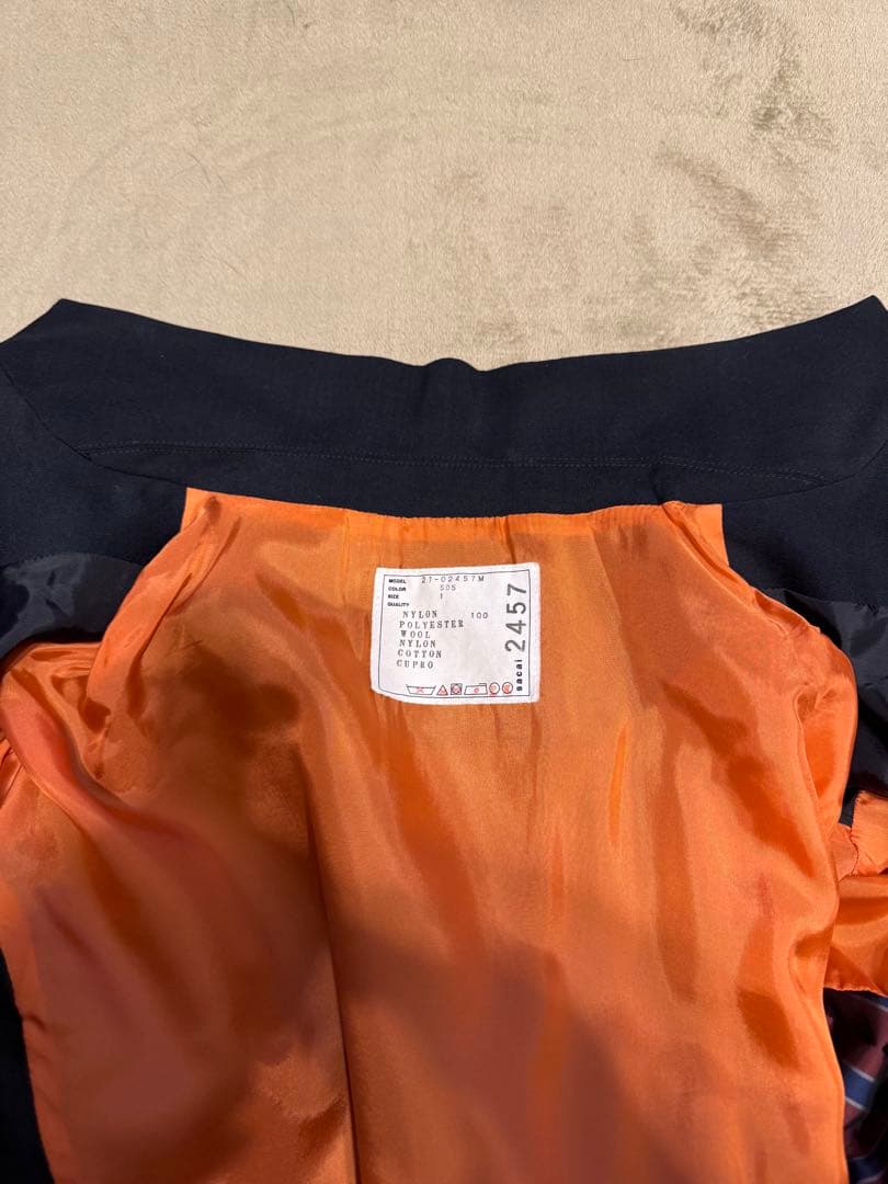 sacai MA-1 ドッキングボンバージャケット カーキ×ネイビー