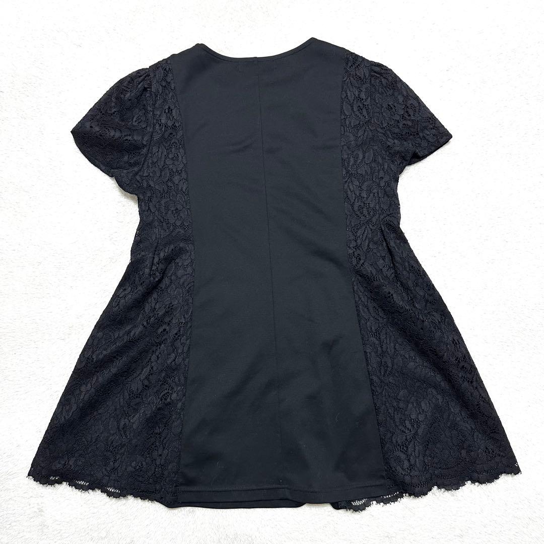 極美品　23SS M'S GRACY サイドレースカットソーチュニック　リボン