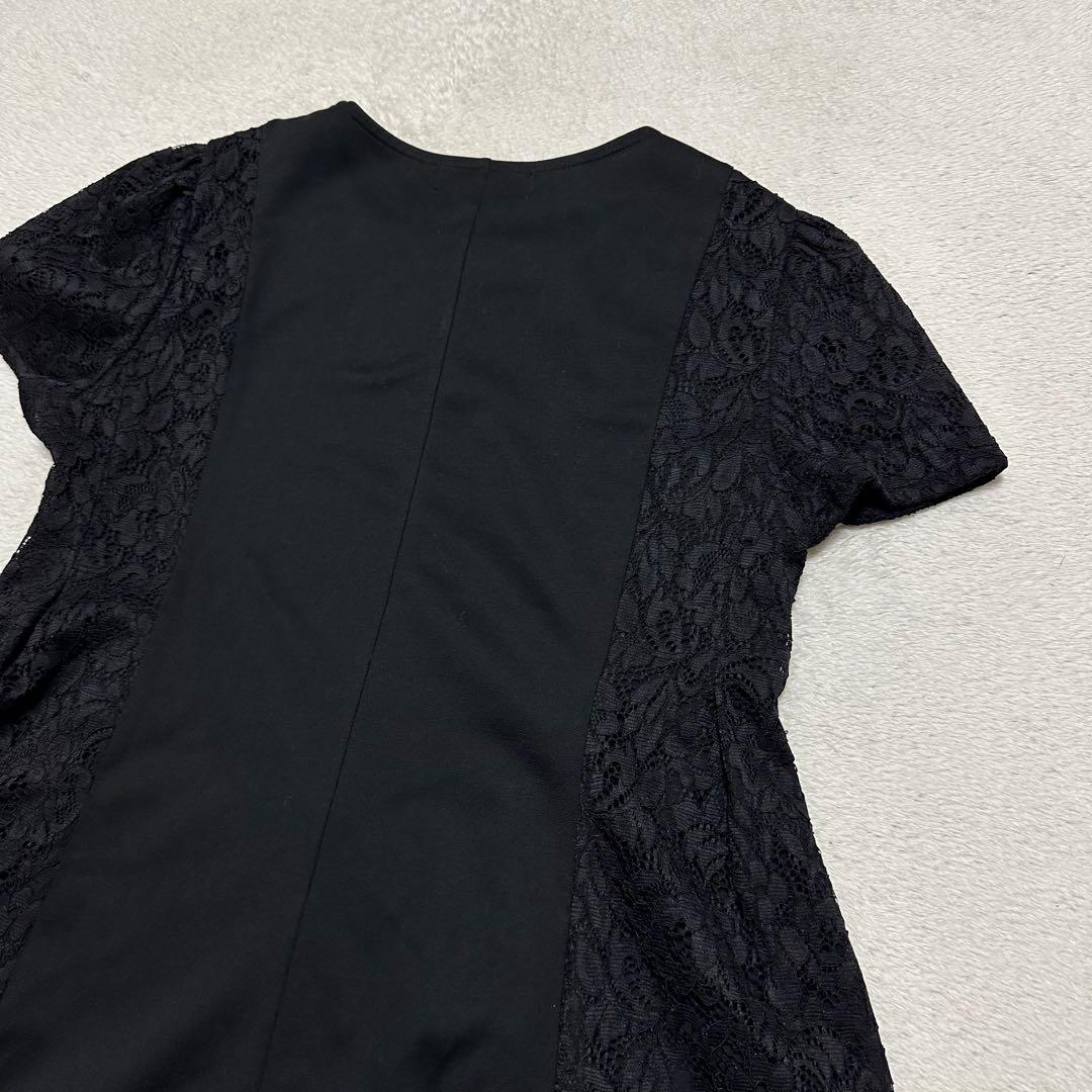 極美品　23SS M'S GRACY サイドレースカットソーチュニック　リボン