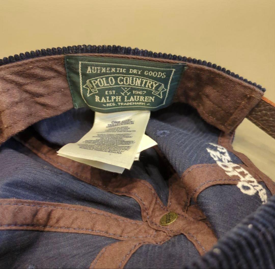 POLO COUNTRY Hunting Dog レザー×コーデュロイ キャップ