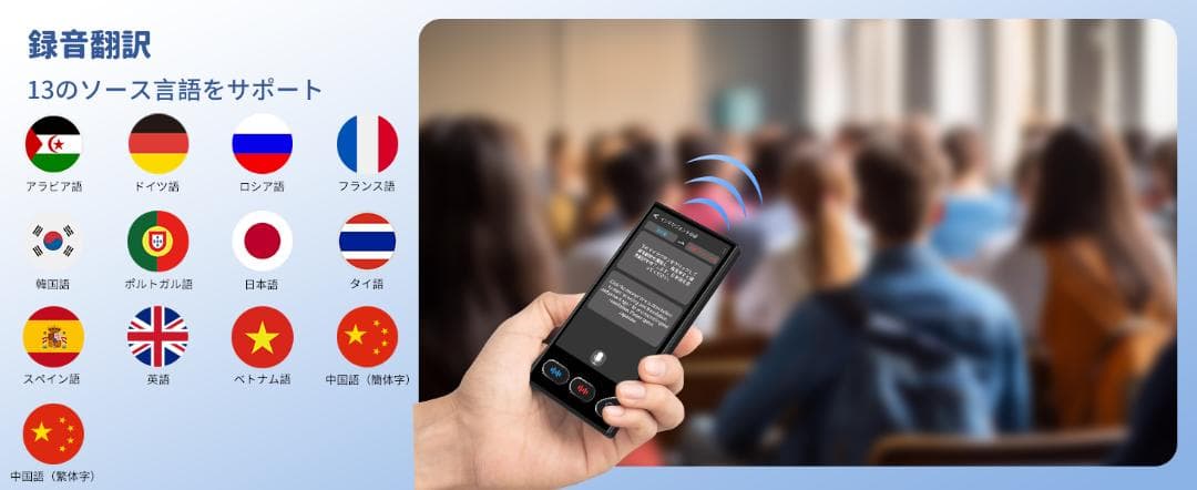 AI翻訳機 通訳機【148言語対応 200の国と地域に対応】ChatGPT搭載