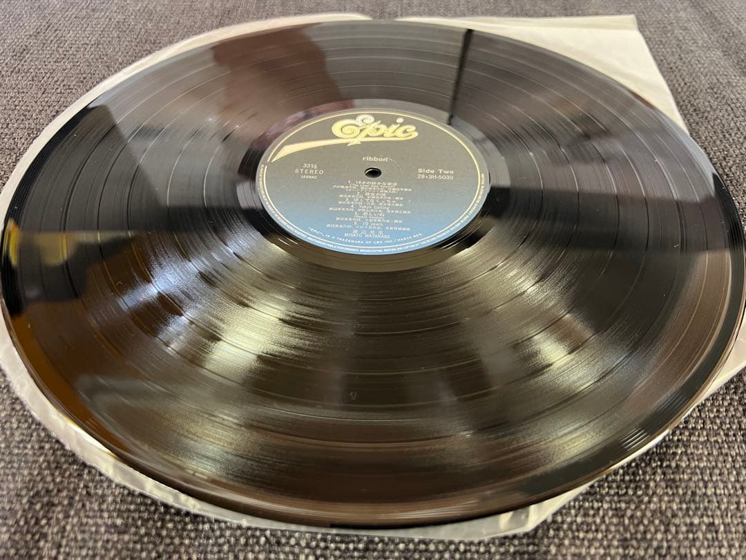 LP 邦楽レコード　渡辺美里 ribbon 1988年 28・3H-5030