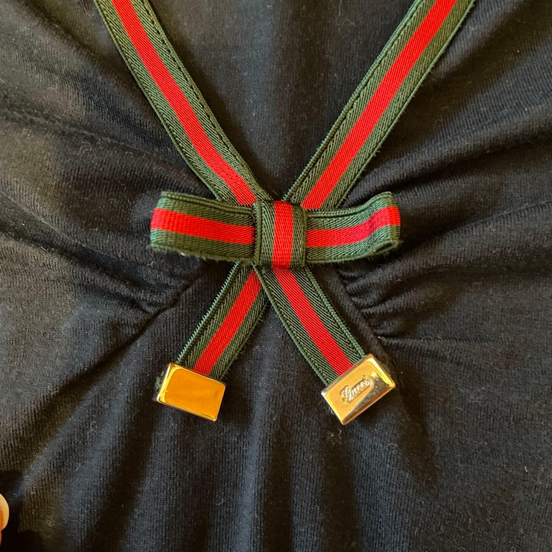 GUCCI グッチ Vネック Tシャツ S ネイビー