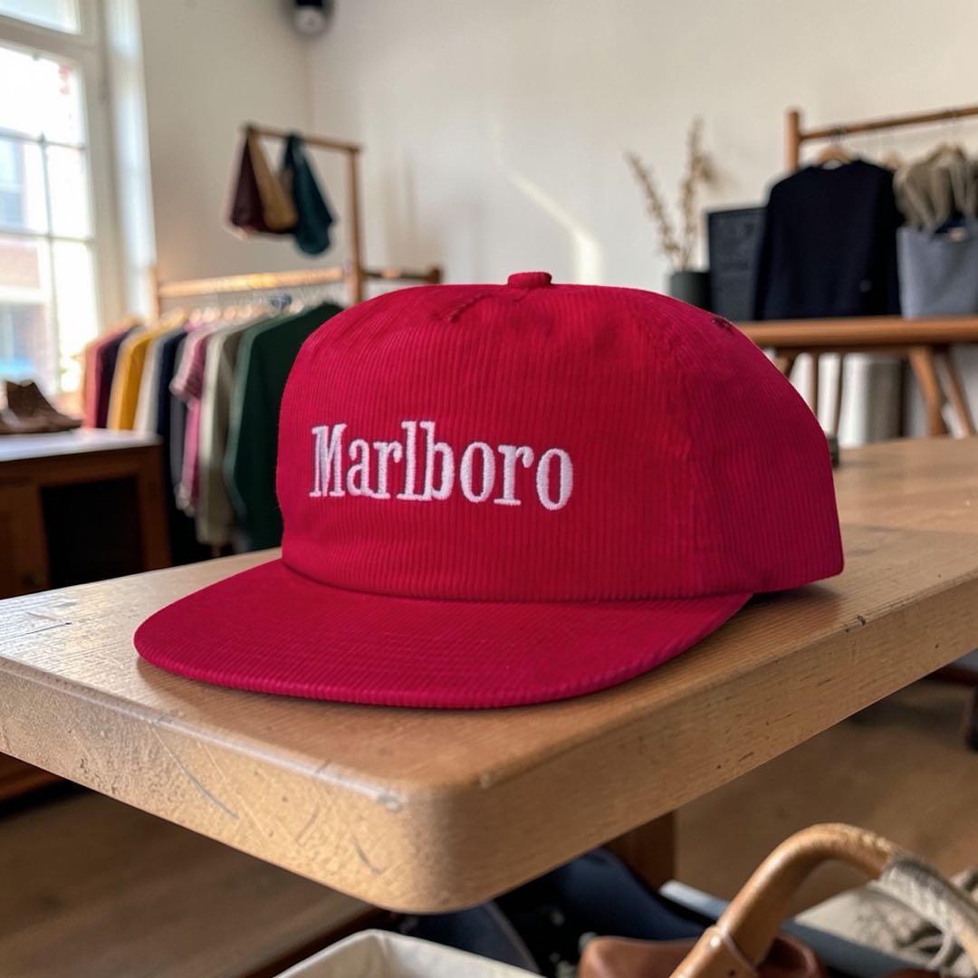 マルボロ Marlboro コーデュロイキャップ CAP 鳩目 アイレット