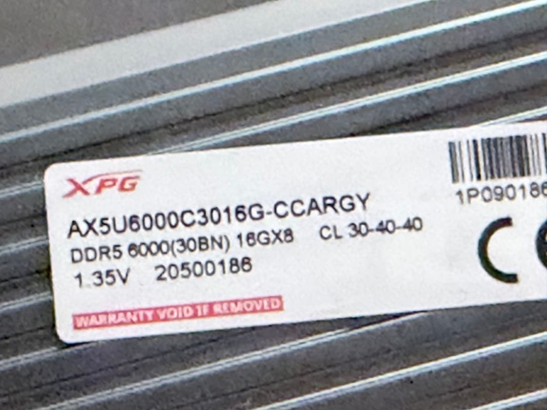 A*n様 XPG AX5U6000C3016G-CCARGY 16GB DDR5