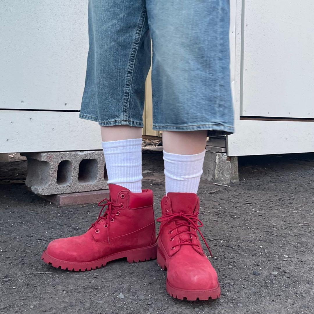 【4/4まで】 Timberland ティンバーランド プレミアムブーツ 赤