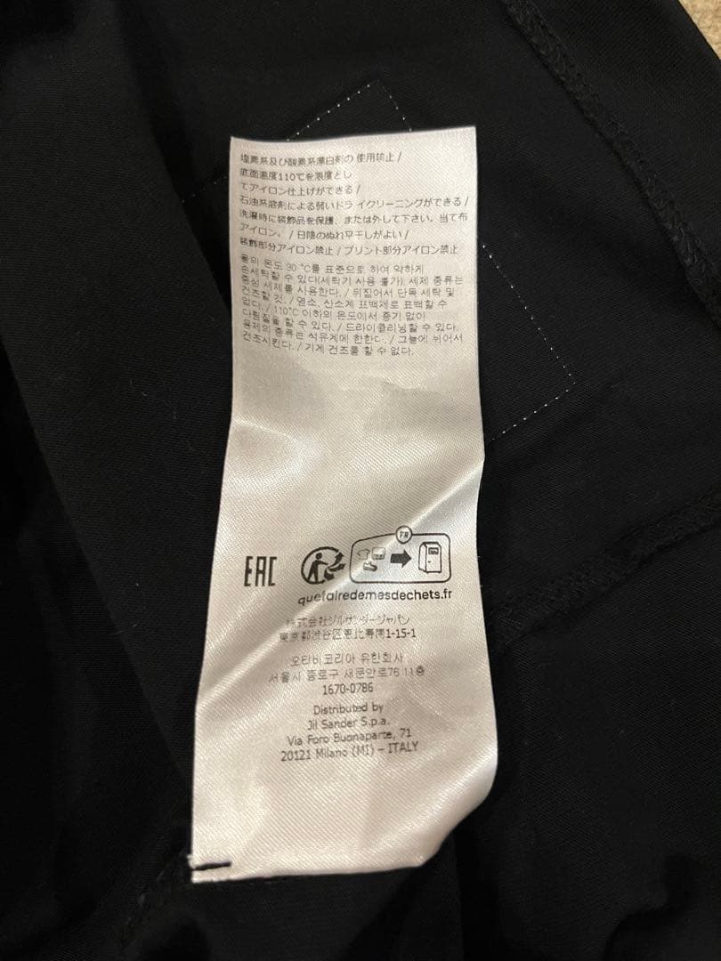 春夏 ジルサンダー JIL SANDER+ 半袖Tシャツ S 黒 カットソー