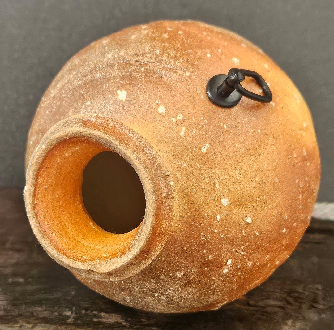 信楽焼　高橋光三 作　五代高橋楽斎　 蹲掛花入　茶道具茶器　 共箱　14.0cm