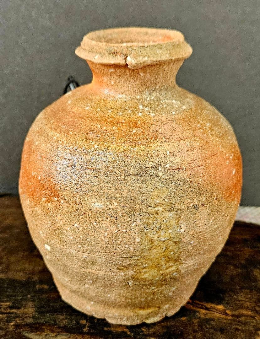 信楽焼　高橋光三 作　五代高橋楽斎　 蹲掛花入　茶道具茶器　 共箱　14.0cm
