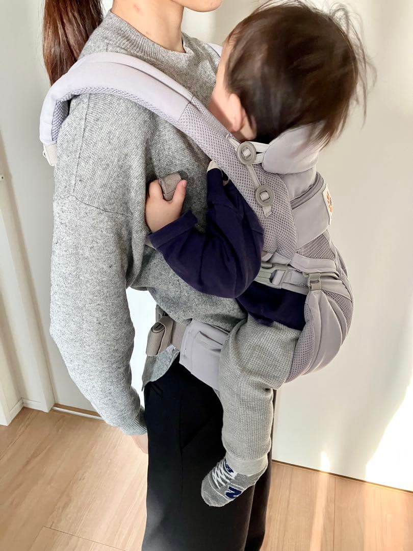 【美品】ergobaby エルゴベビー オムニ360 抱っこ紐 パールグレー