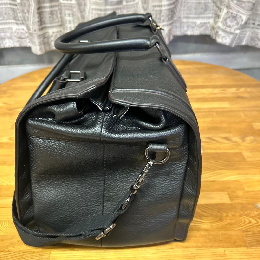 新品　TED BAKER ブラック ボストンバッグ　 本革