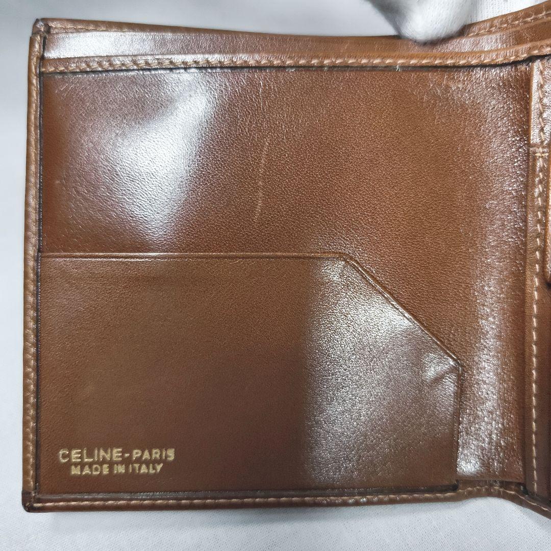 CELINE　セリーヌ　ヴィンテージ　マカダム刻印　スウェード　折り財布