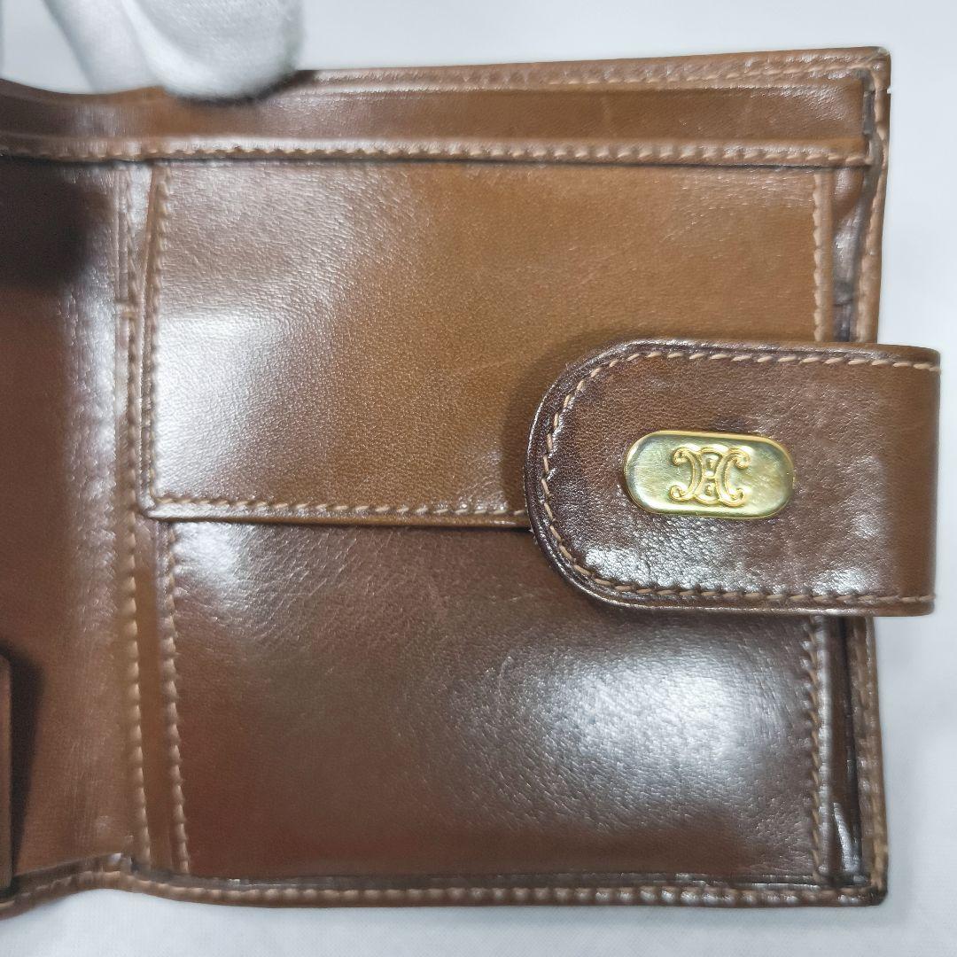 CELINE　セリーヌ　ヴィンテージ　マカダム刻印　スウェード　折り財布