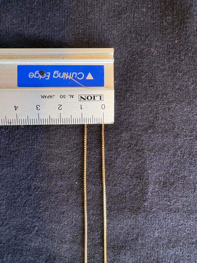 K18 18金 50cm 4g ベネチアンチェーン ネックレス 細身 美品