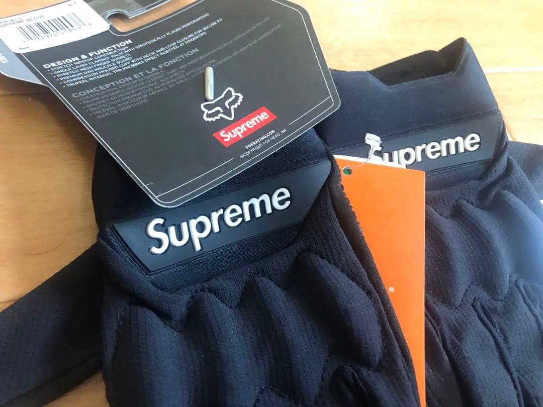 Supreme Fox BOMBER LT グローブ 黒 Sサイズ