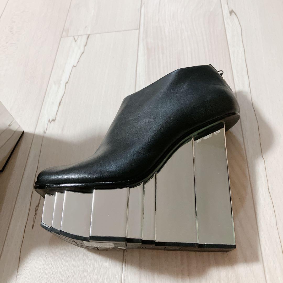 UNITED NUDE オープントゥブーティ 黒　レザー　37サイズ
