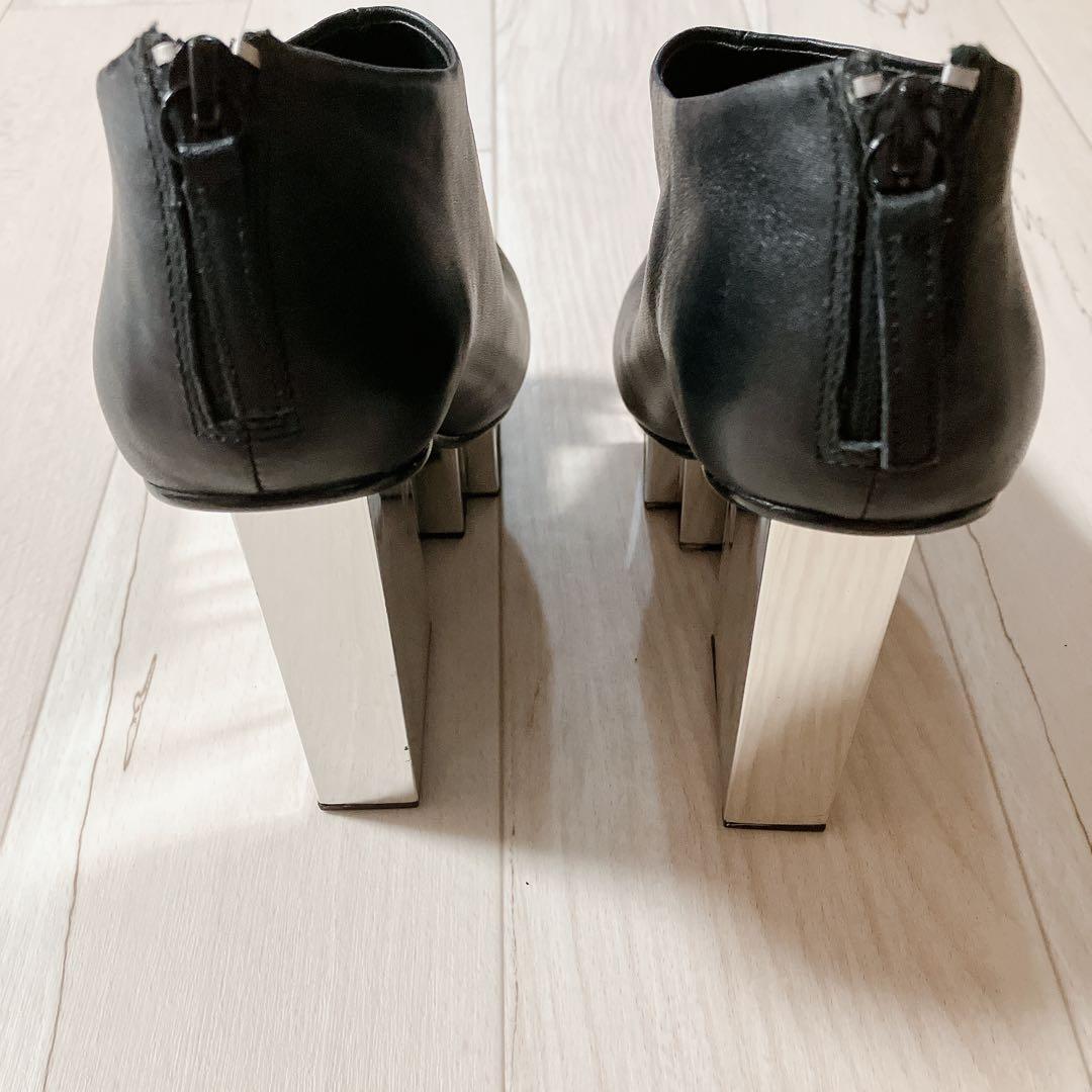 UNITED NUDE オープントゥブーティ 黒　レザー　37サイズ