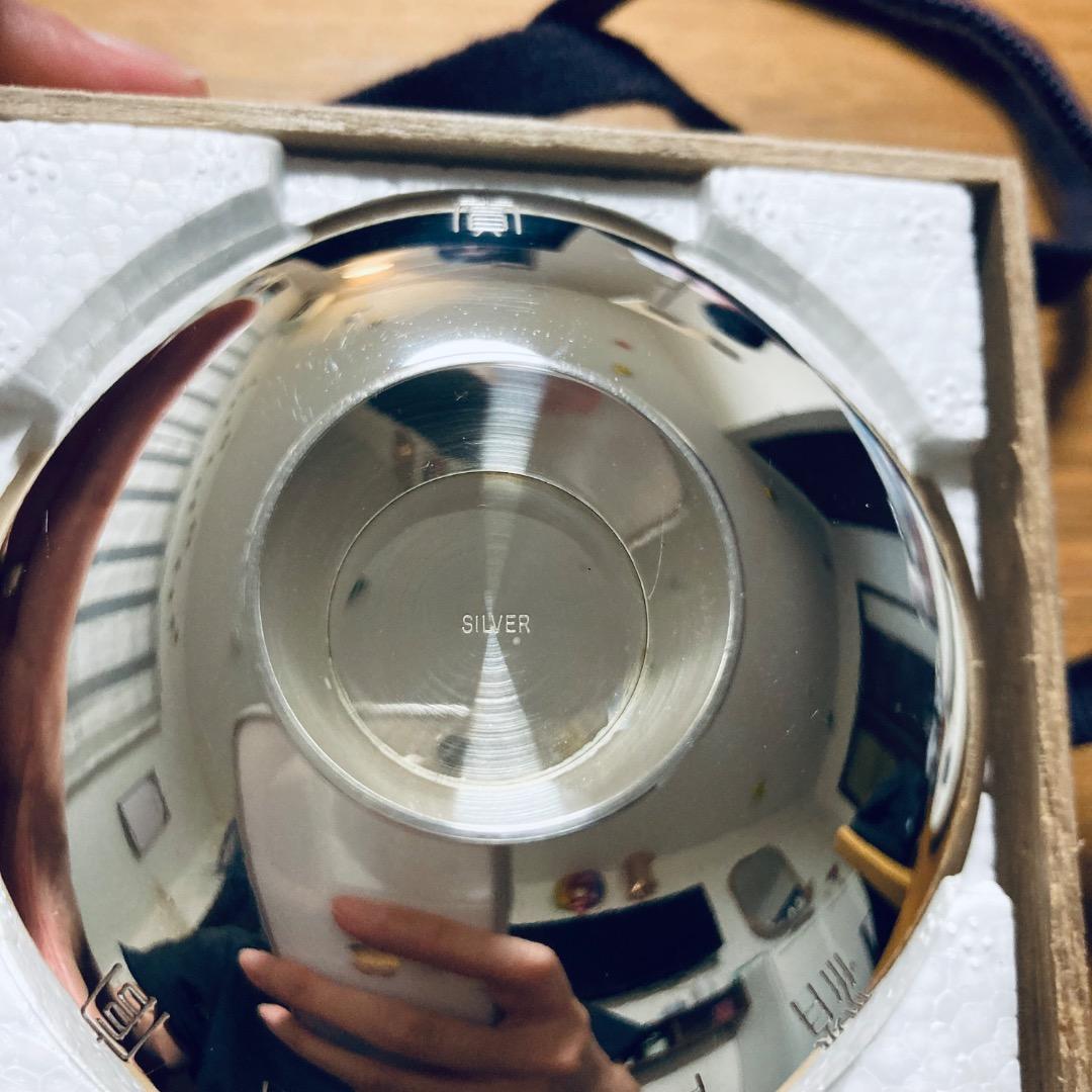 新品未使用★純銀 銀杯 銀盃 五七の桐 消防庁 SILVER